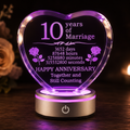 Personalised Crystal Anniversary Heart
