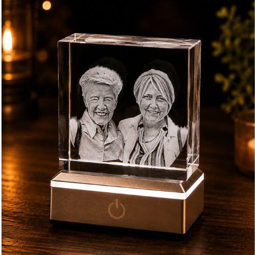 Personalised Crystal Portrait Block