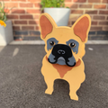 Wooden Frenchie Planter