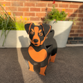 Wooden Jack Russell Planter